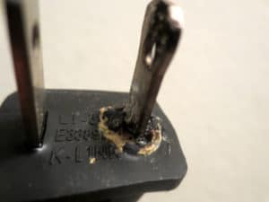 Damaged Space Heater Plug