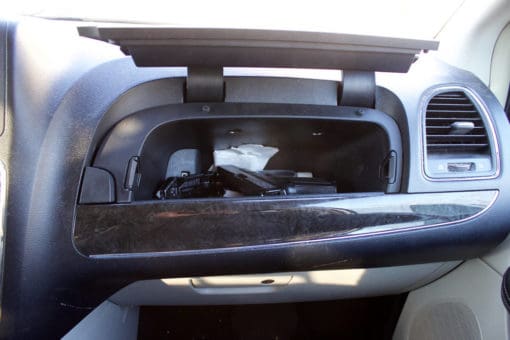 Unsecured gun in car's glove compartment
